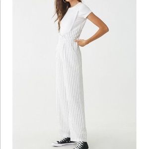 Pinstriped Suspenders Pants Overalls Jumpsuit
